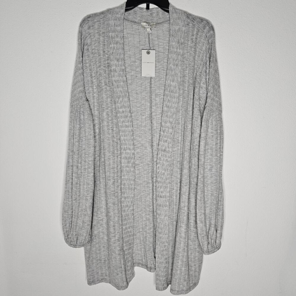 NWT Lucky Brand Women's Gray Cardigan Sweater Size Small